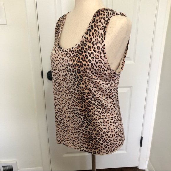 Carmen Marc Valvo Sleeveless Leopard Tank Hop - Picture 4 of 5